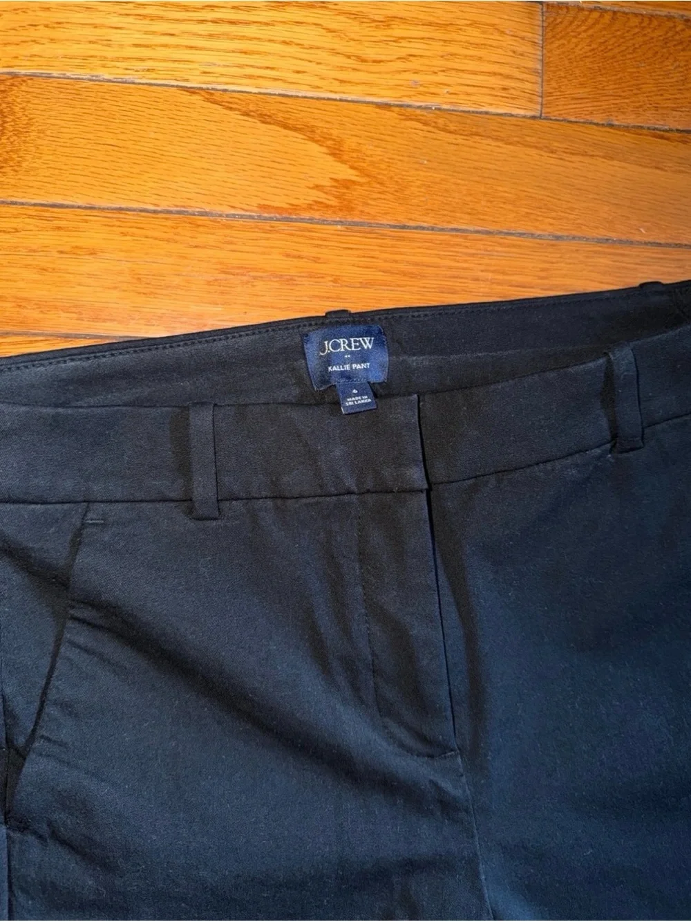J. Crew Women's Kallie Black Straight-Leg Pants